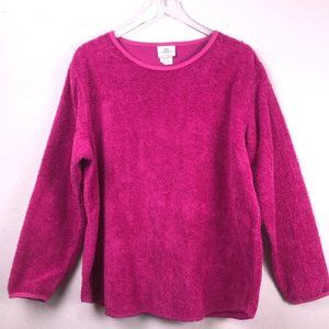 HOT COTTON Long Sleeve Terry Cloth Top Sz XLarge